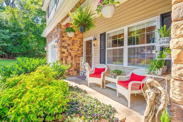 a view of an outdoor sitting space