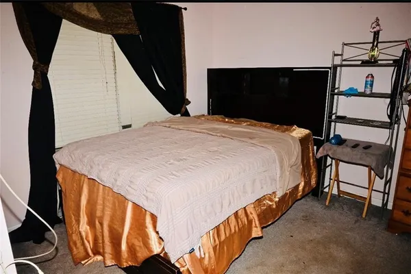 a bed room with a bed