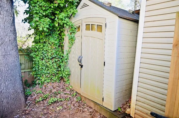 a view of a house with a door