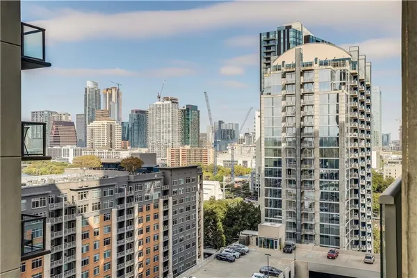 a view of a tall building