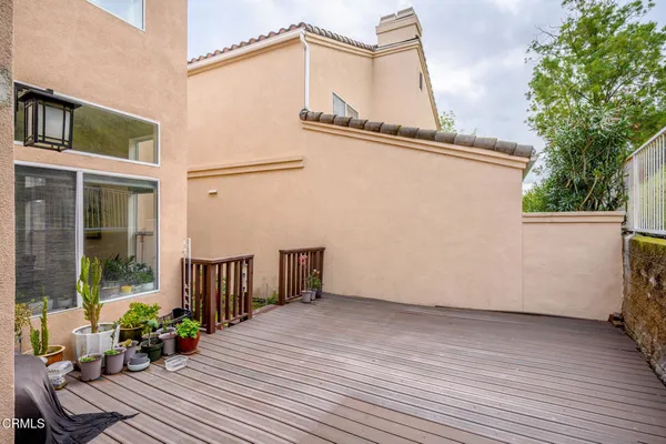 a view of a house with a deck