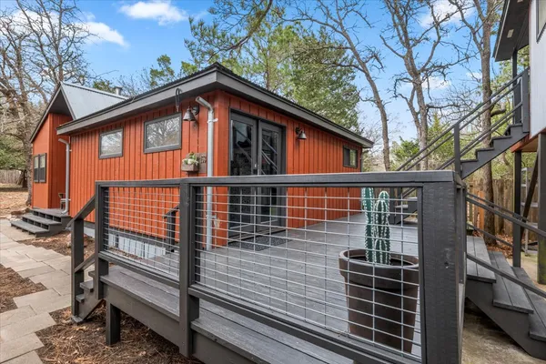 a view of a house with a roof deck