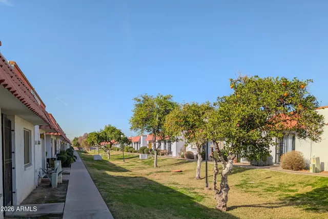 a backyard of a house