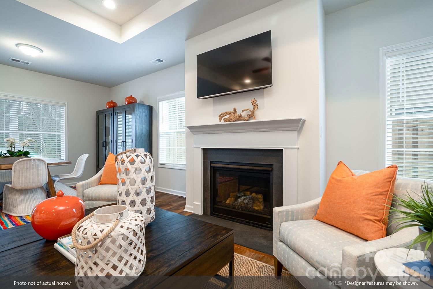 204 Rodeo Drive, Unit 26 Shelby, NC 28150 - Photo 10 of 19 a living room with furniture fireplace and flat screen tv