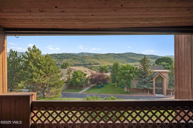a view of a back yard from a window