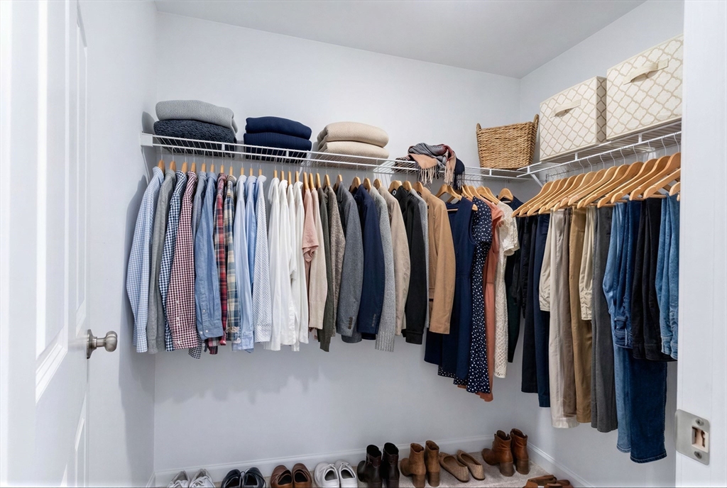 10 North Court Street, Unit 3 Fall River, MA 02720 - Photo 14 of 25 a view of walk in closet with clothes and shoes