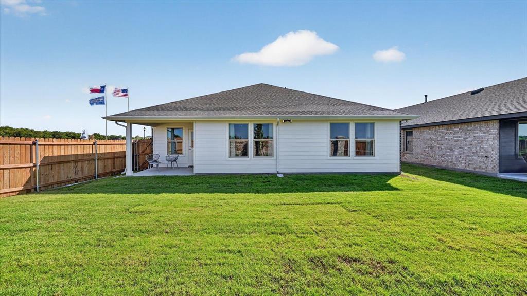 1044 Burnt Rnch Lane Fort Worth, TX 76131 - Photo 34 of 35 Rear Elevation - All Home and community information, including pricing, included features, terms, availability and amenities, are subject to change at any time without notice or obligation. All Drawings, pictures, photographs, video, square footages, floor plans, elevations, features, colors and sizes are approximate for illustration purposes only and will vary from the homes as built.