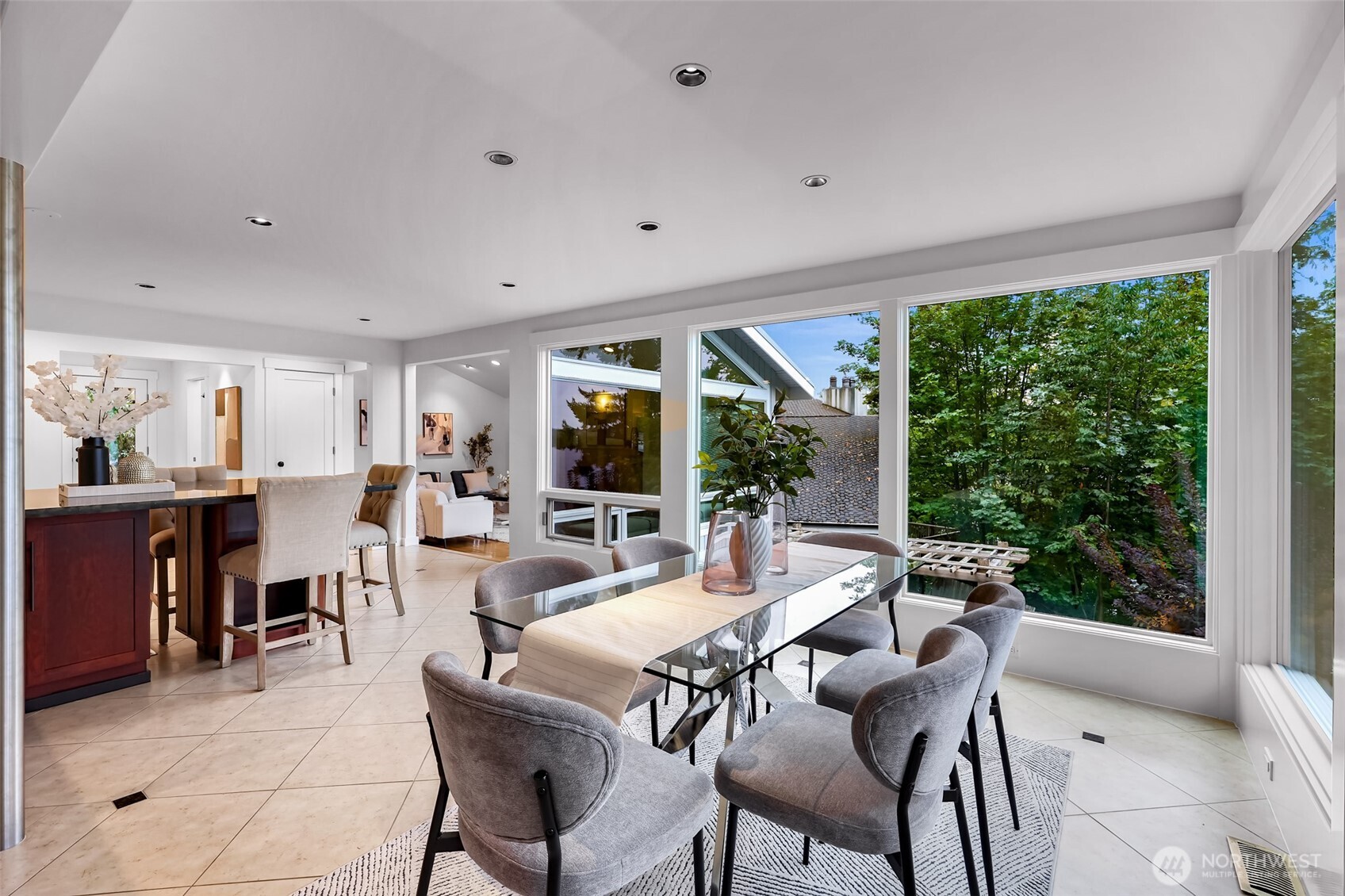 8449 West Mercer Way Mercer Island, WA 98040 - Photo 8 of 40 a living room with furniture and a large window