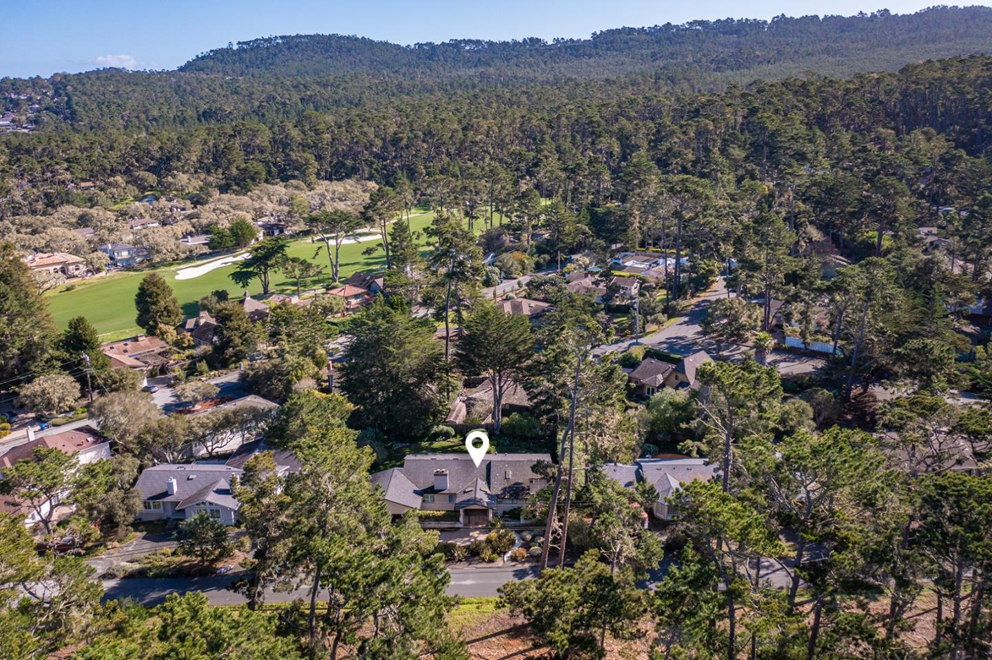 1155 Lookout Road Pebble Beach, CA 93953 - Photo 30 of 33 an aerial view of residential house and sandy dunes