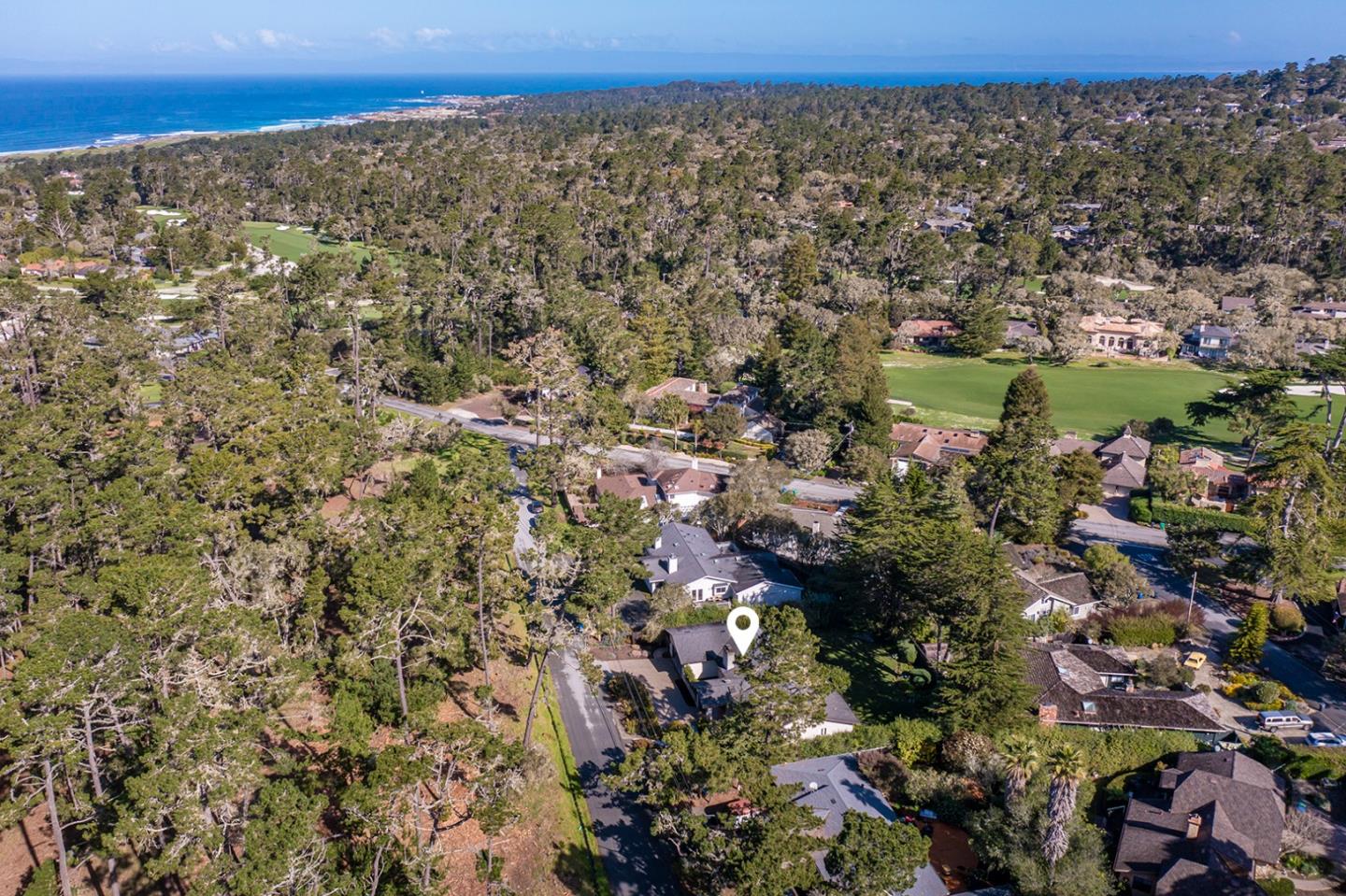 1155 Lookout Road Pebble Beach, CA 93953 - Photo 32 of 33 an aerial view of a residential houses with city view
