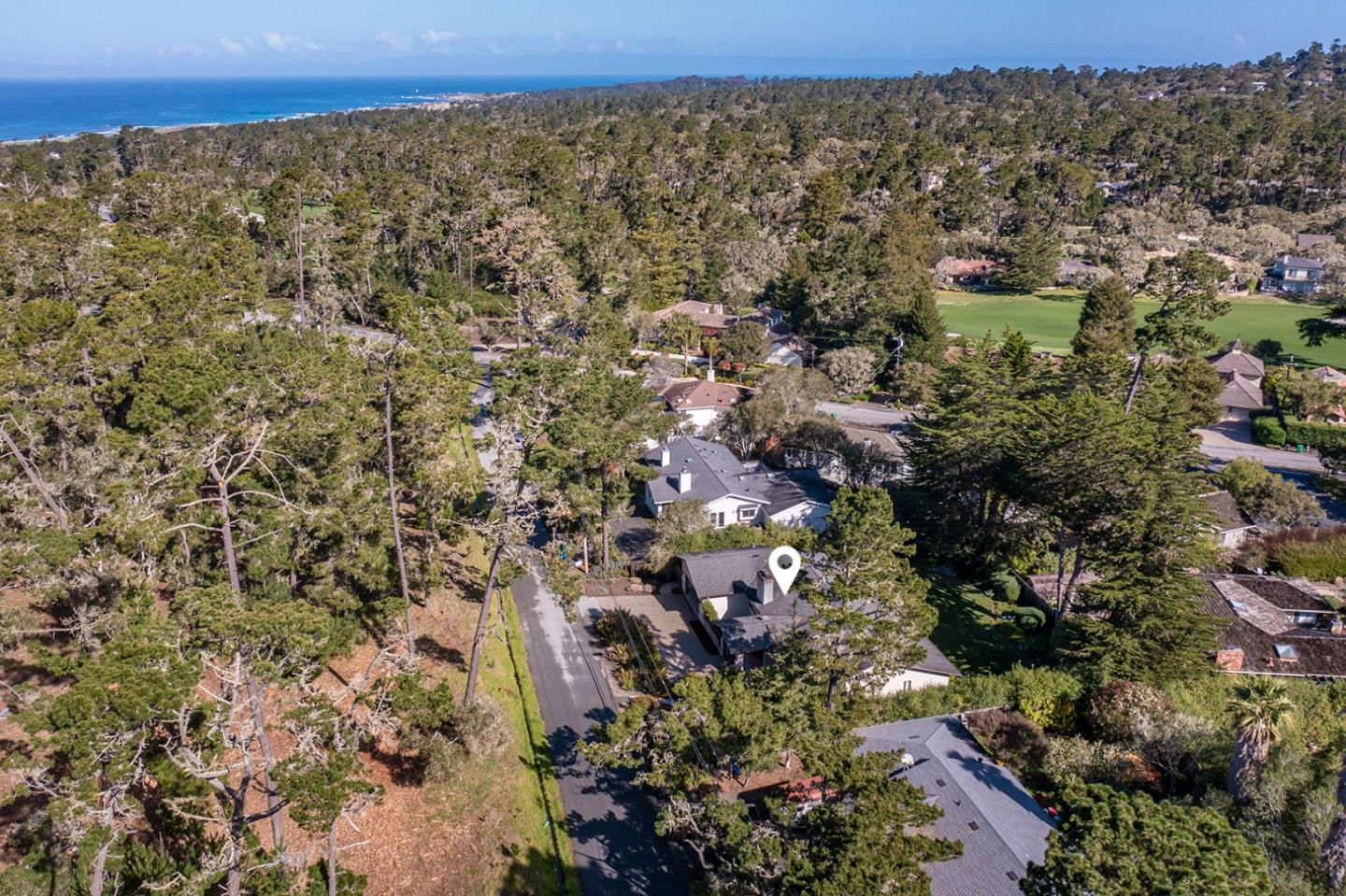 1155 Lookout Road Pebble Beach, CA 93953 - Photo 33 of 33 an aerial view of multiple house with a yard