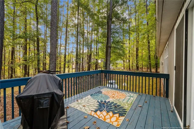a view of balcony with furniture