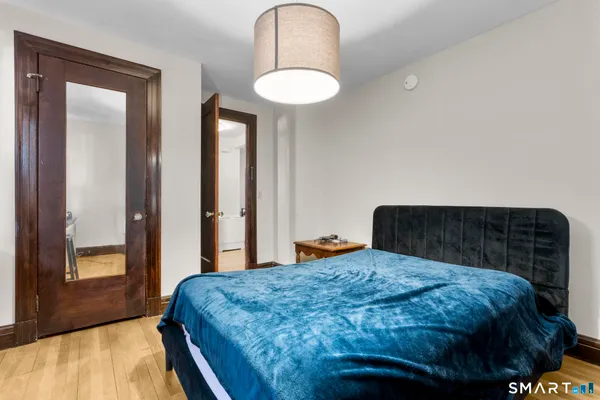 a kitchen with cabinets and a stove