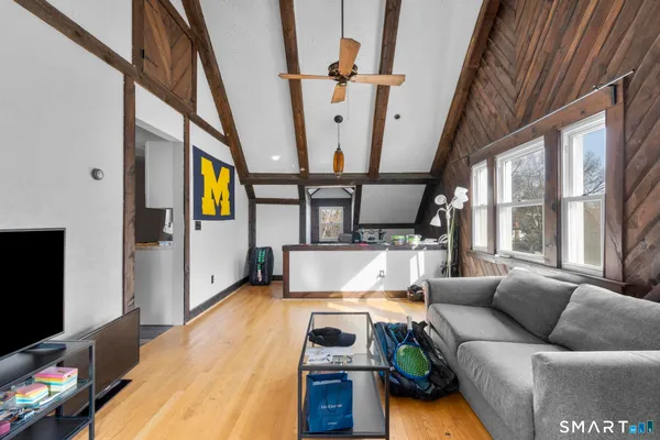 a view of living room with walk in closet