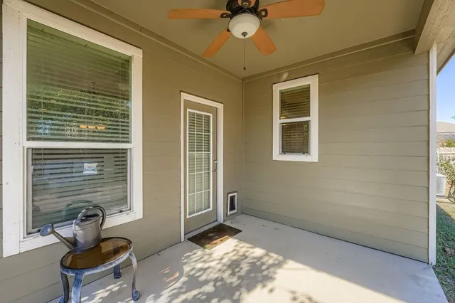 a house view with a seating space