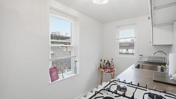 1311 Bingham Street Pittsburgh, PA 15203 - Photo 17 of 25 a kitchen with a stove a sink and a microwave