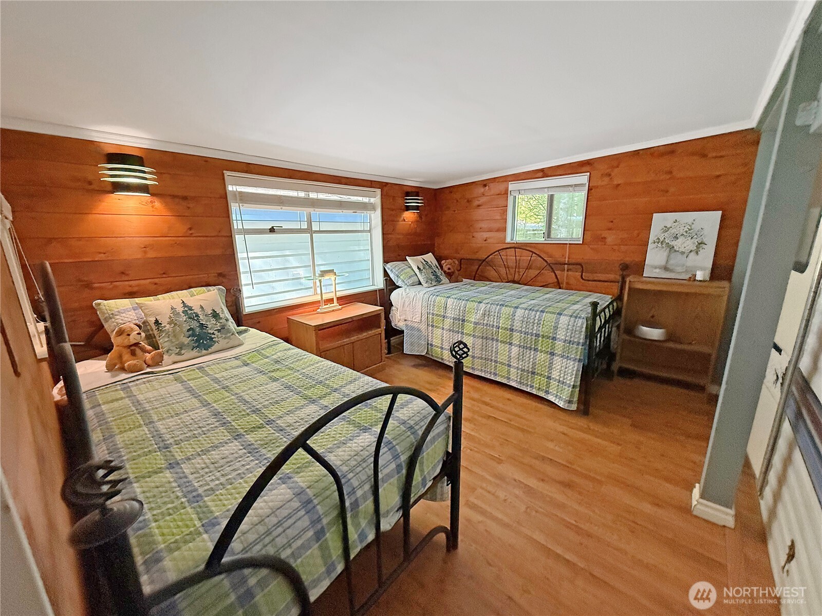 165-4 Christmas Tree Circle Maple Falls, WA 98266 - Photo 12 of 36 a bedroom with two beds and wooden floor