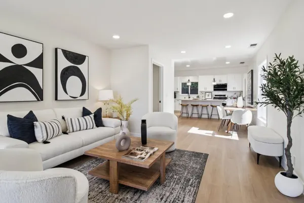 an aerial view of multiple house