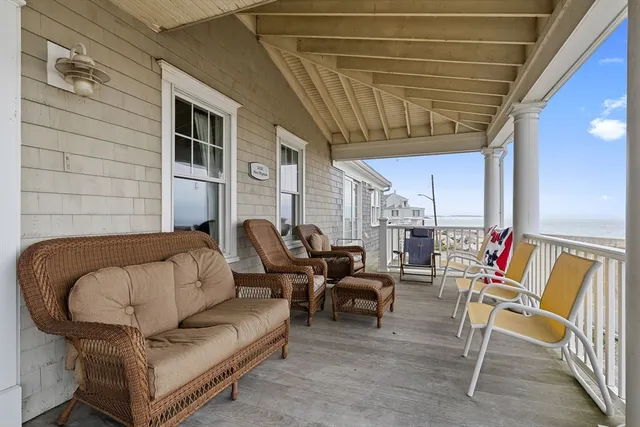 a outdoor living space with furniture
