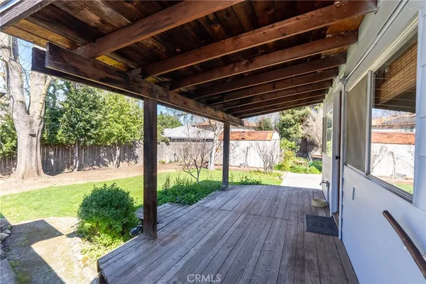 a view of a house with a deck
