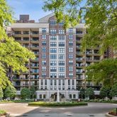 a view of a building and a street