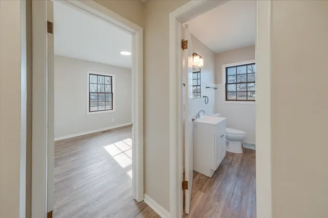 a bathroom with a toilet