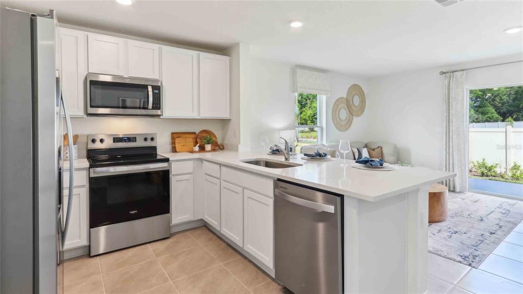 8196 Southwest 67th Avenue Ocala, FL 34476 - Photo 2 of 20 a kitchen with a sink stove and microwave