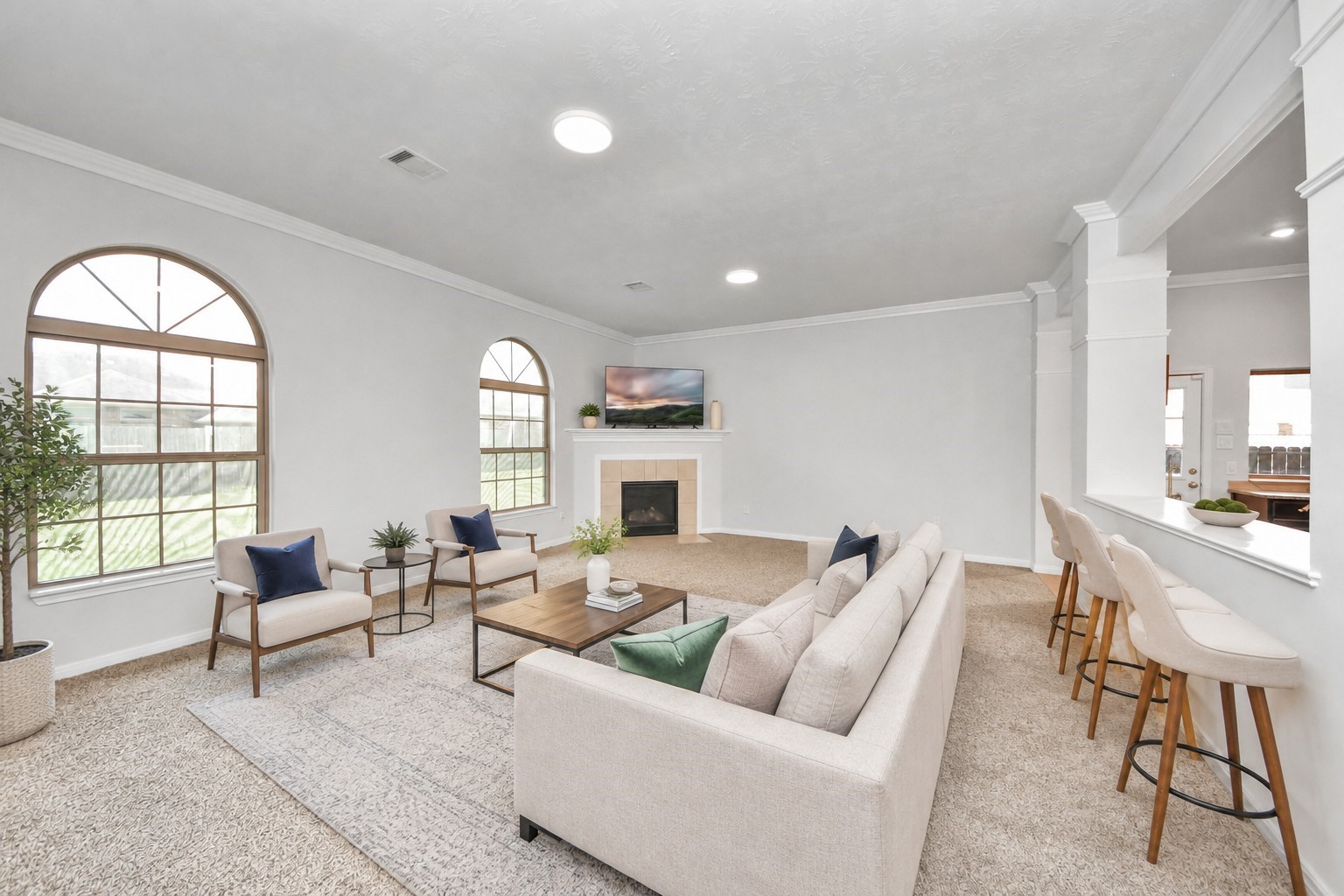 6702 Falcon Ridge Manvel, TX 77578 - Photo 8 of 42 Virtually staged living room.