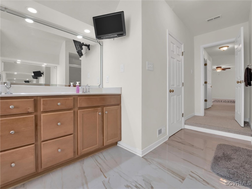 5512 Garden Grove Road Chesterfield, VA 23832 - Photo 32 of 48 Bathroom featuring vanity and ceiling fan