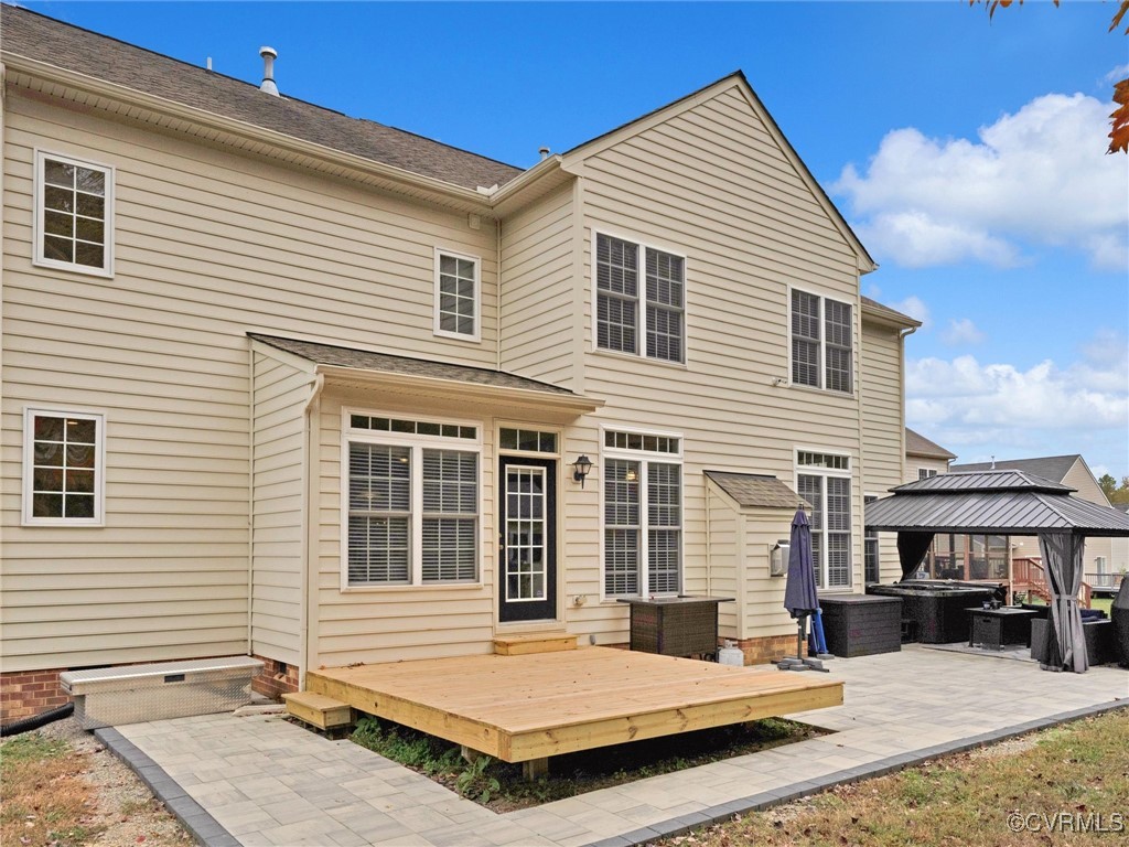 5512 Garden Grove Road Chesterfield, VA 23832 - Photo 47 of 48 Back of property featuring a patio area, a gazebo,
