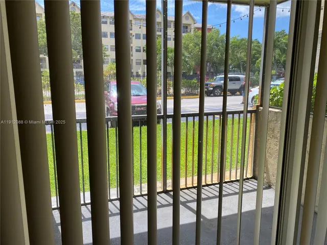 a view of a balcony
