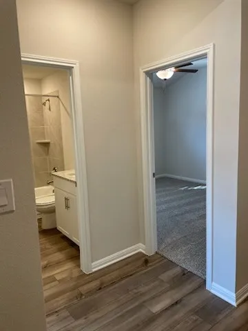 an empty room with a window