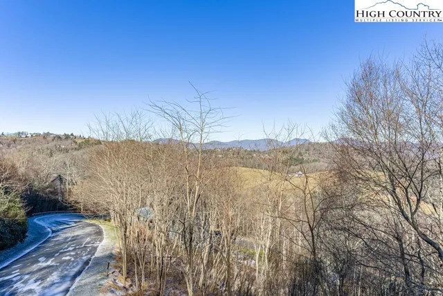 a view of a dry yard with wooden fence