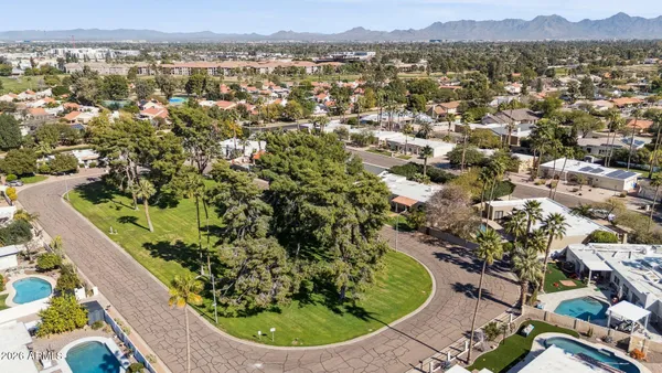 an aerial view of a city