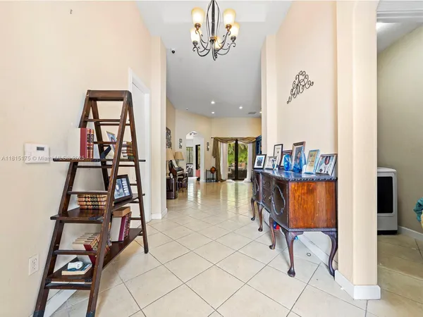 an entryway with livingroom and furniture