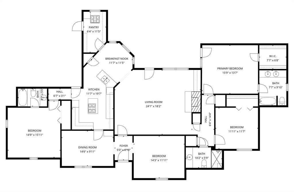 209 Harrison Avenue Roxton, TX 75477 - Photo 18 of 18 a picture of a rug with a white wall and a painting