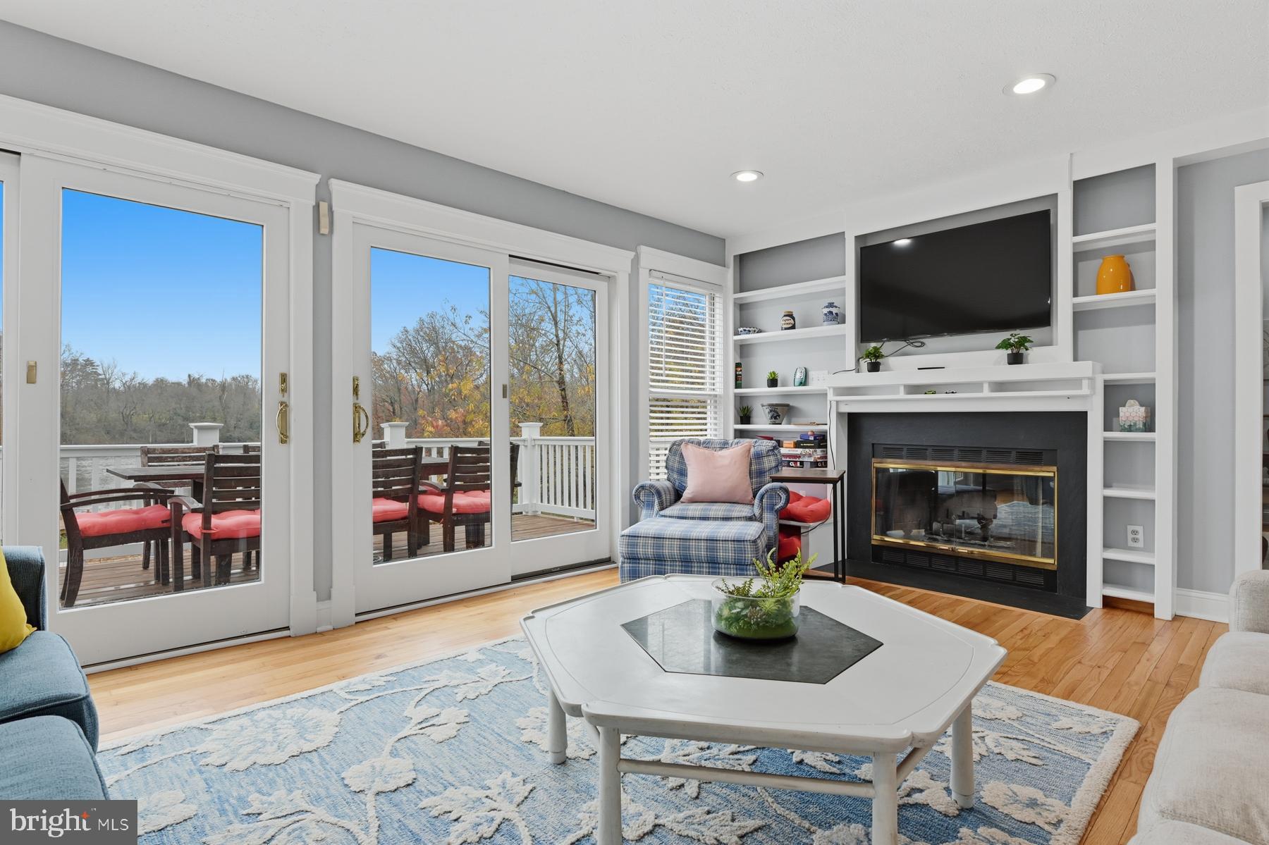2806 Love Point Road Stevensville, MD 21666 - Photo 15 of 70 Built ins, fireplace HW floors.