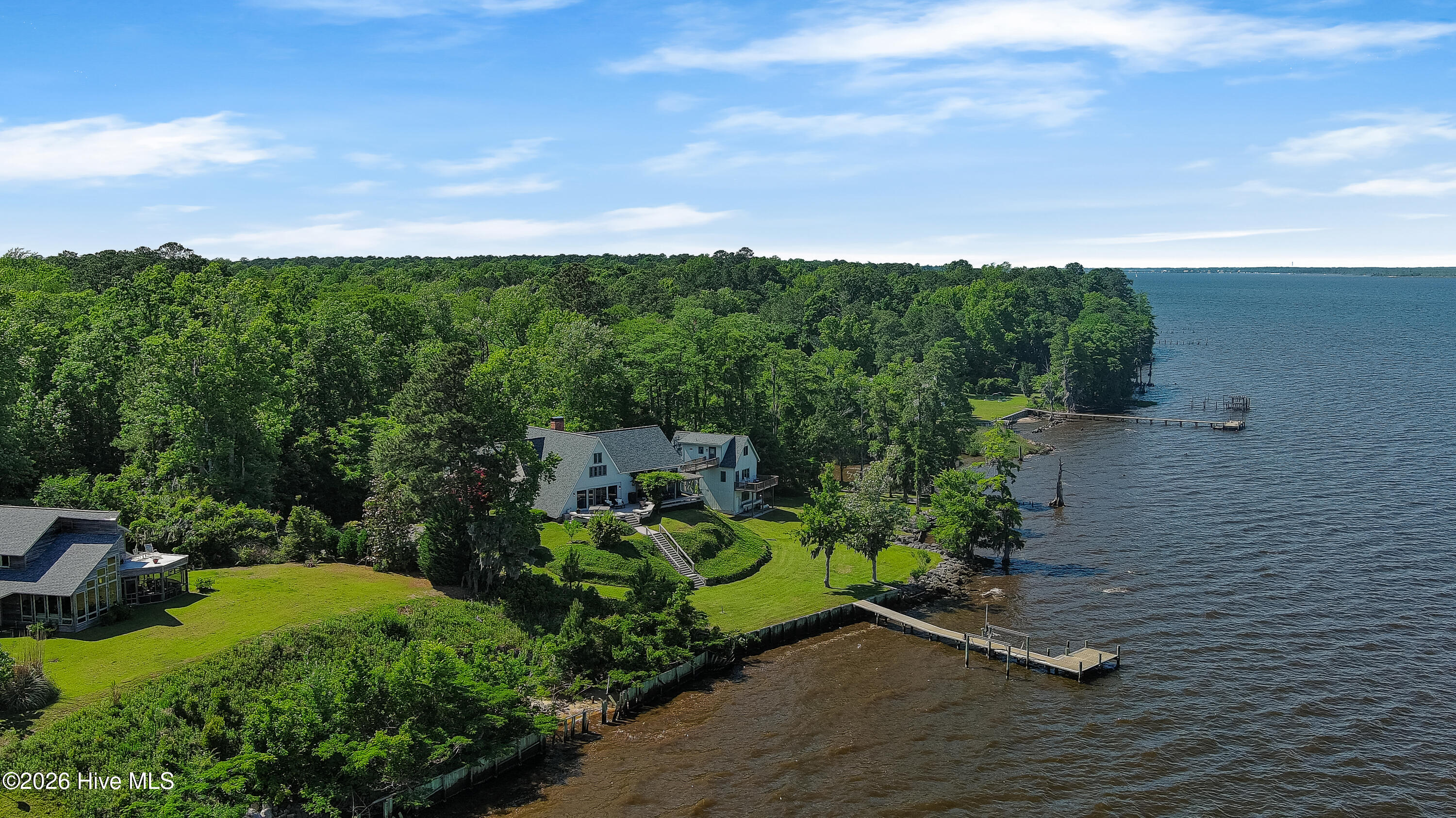 4100 North Rivershore Drive New Bern, NC 28560 - Photo 79 of 87 Aerial View w/ Boat Ramp