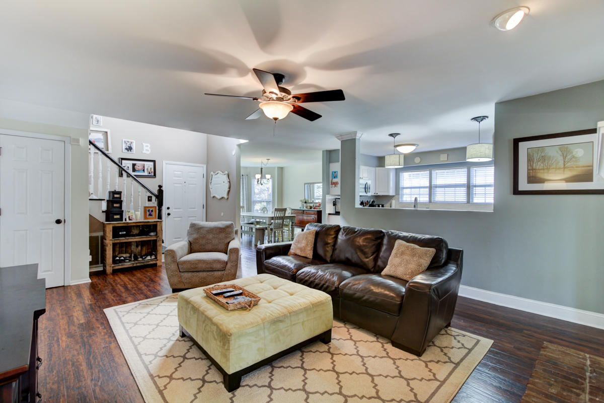 Handscraped hardwood flooring