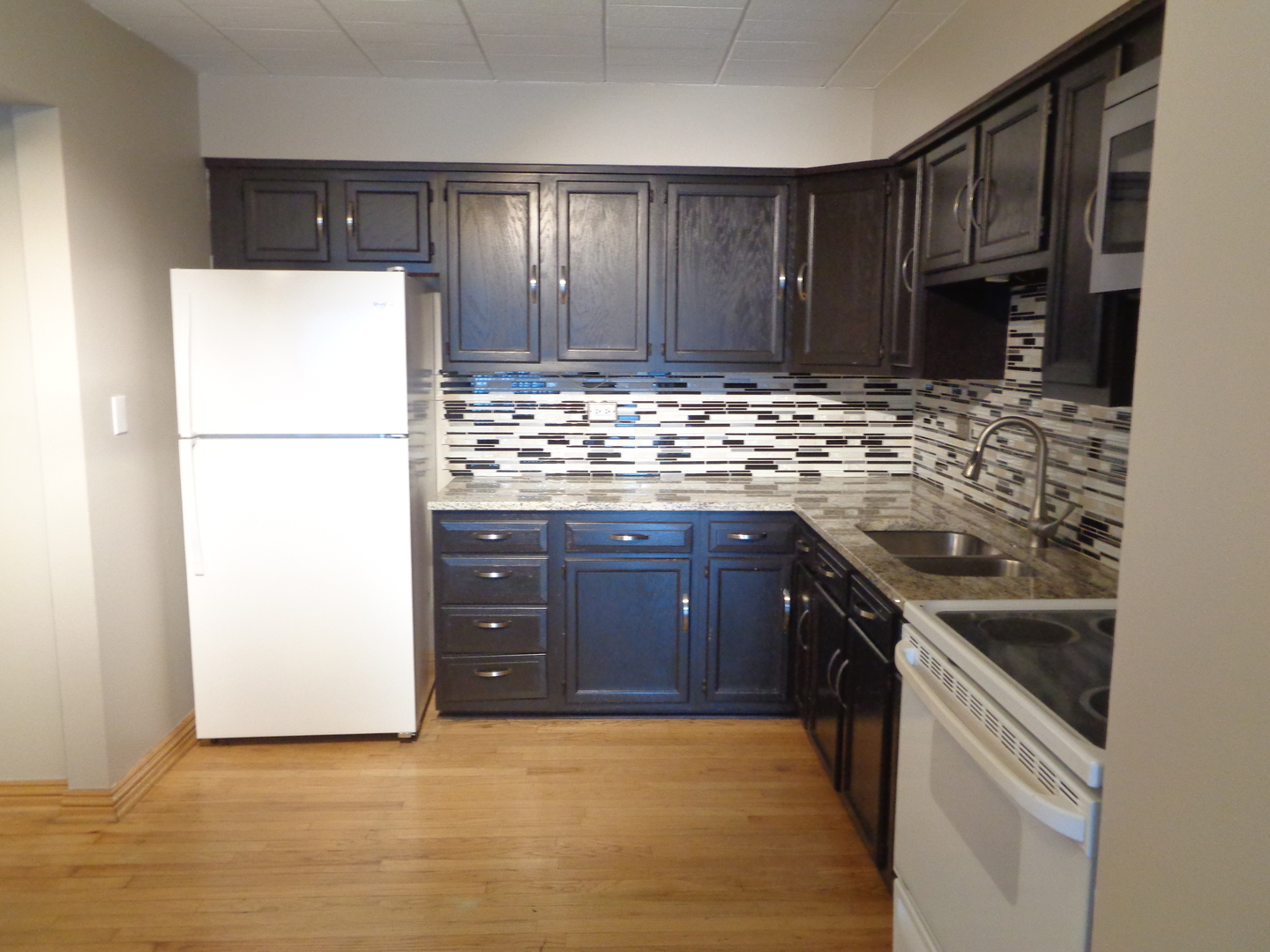 6233 West 94th Street, Unit 1SE Oak Lawn, IL 60453 - Photo 5 of 13 a kitchen with stainless steel appliances granite countertop a stove a refrigerator and a oven