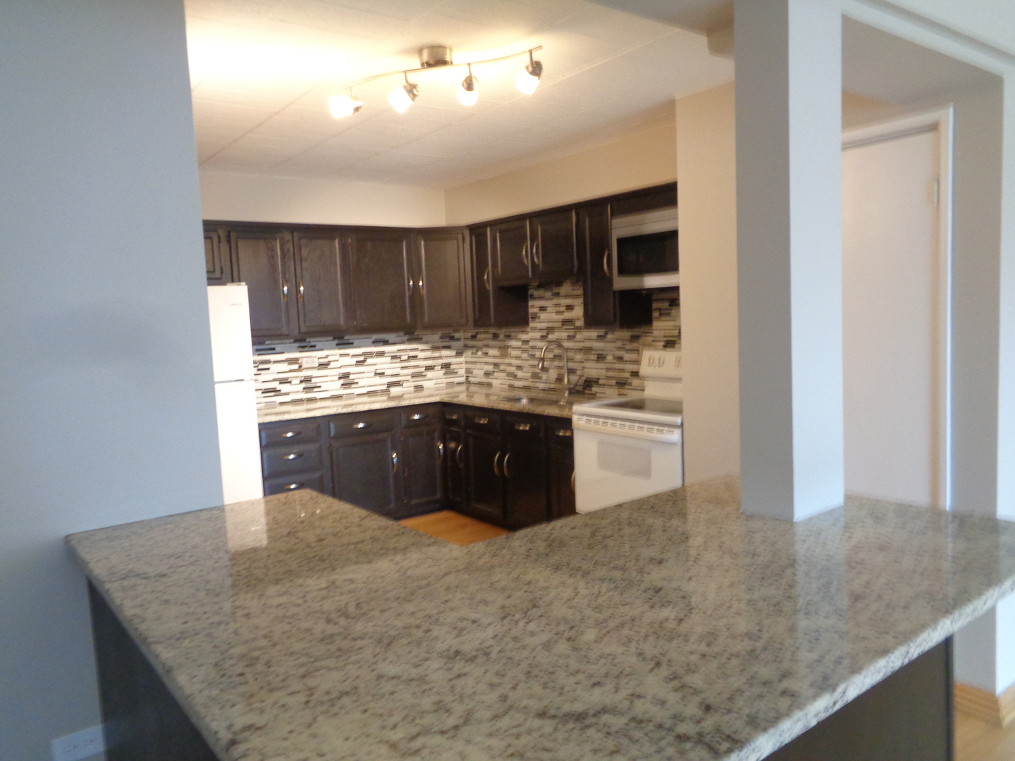 6233 West 94th Street, Unit 1SE Oak Lawn, IL 60453 - Photo 8 of 13 a kitchen with a stove and cabinets