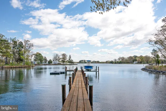 a view of a lake with boats and lake view