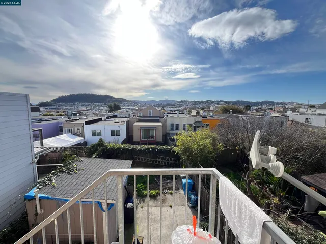 a view of city from balcony