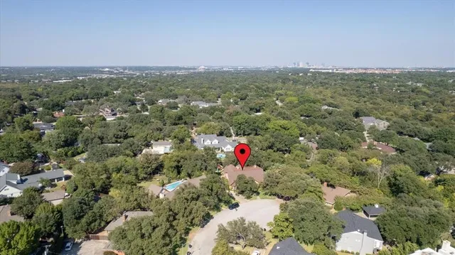 an aerial view of multiple house