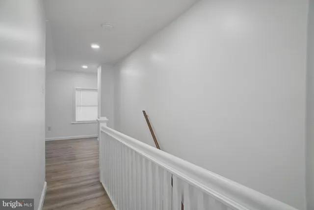 a view of hallway with stairs