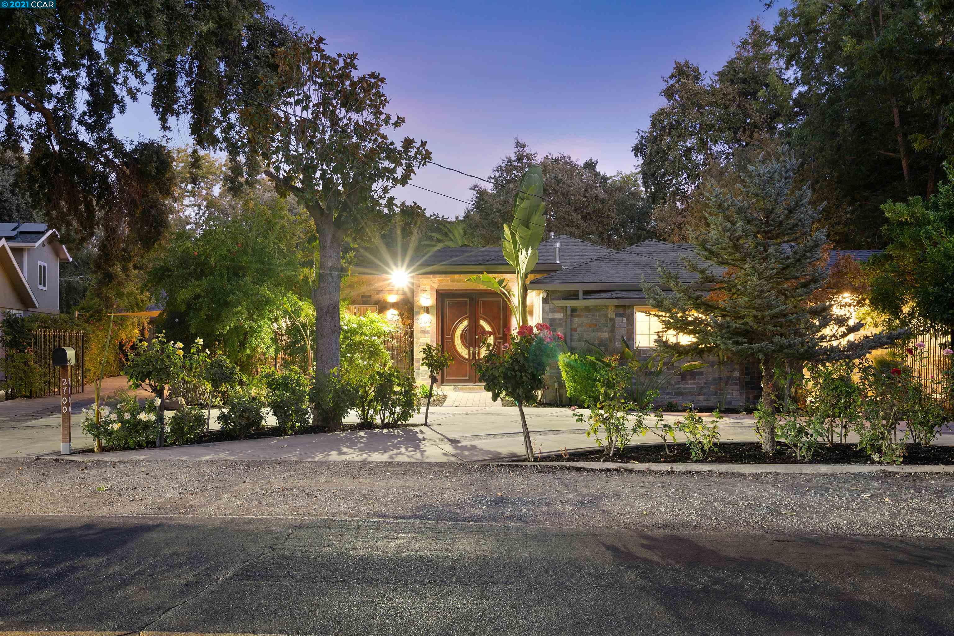 a view of a park that has a tree on the side of it