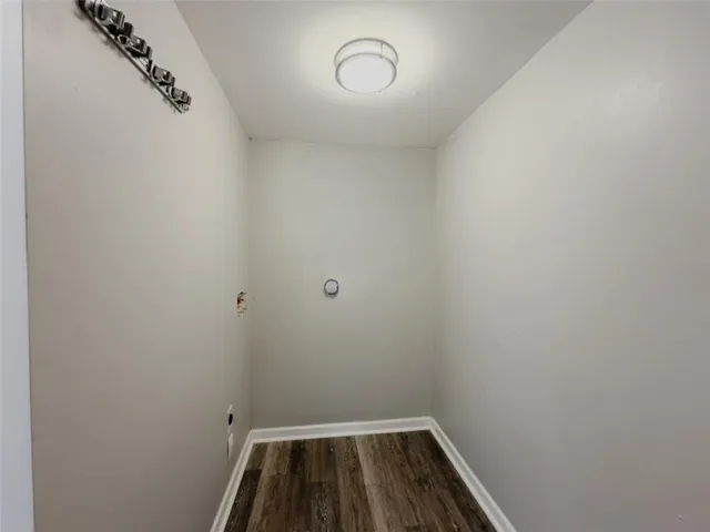 a view of a room with rack on the wall