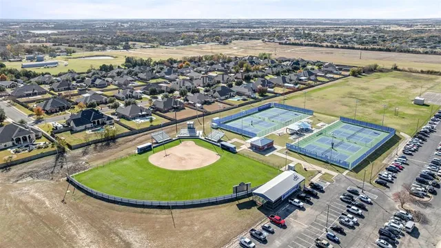 an aerial view of multiple house