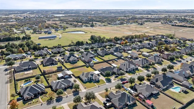 an aerial view of a building