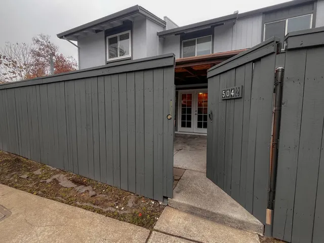 a backyard of a house